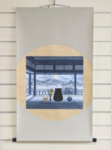 kumamon hanging scroll