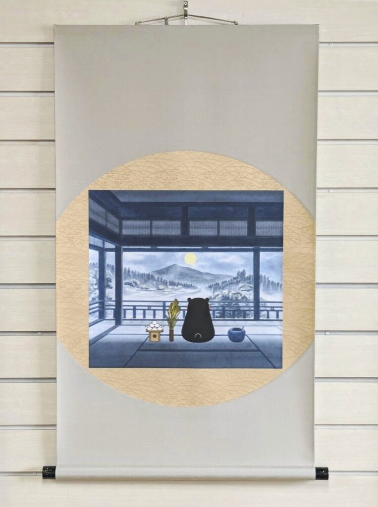 kumamon hanging scroll